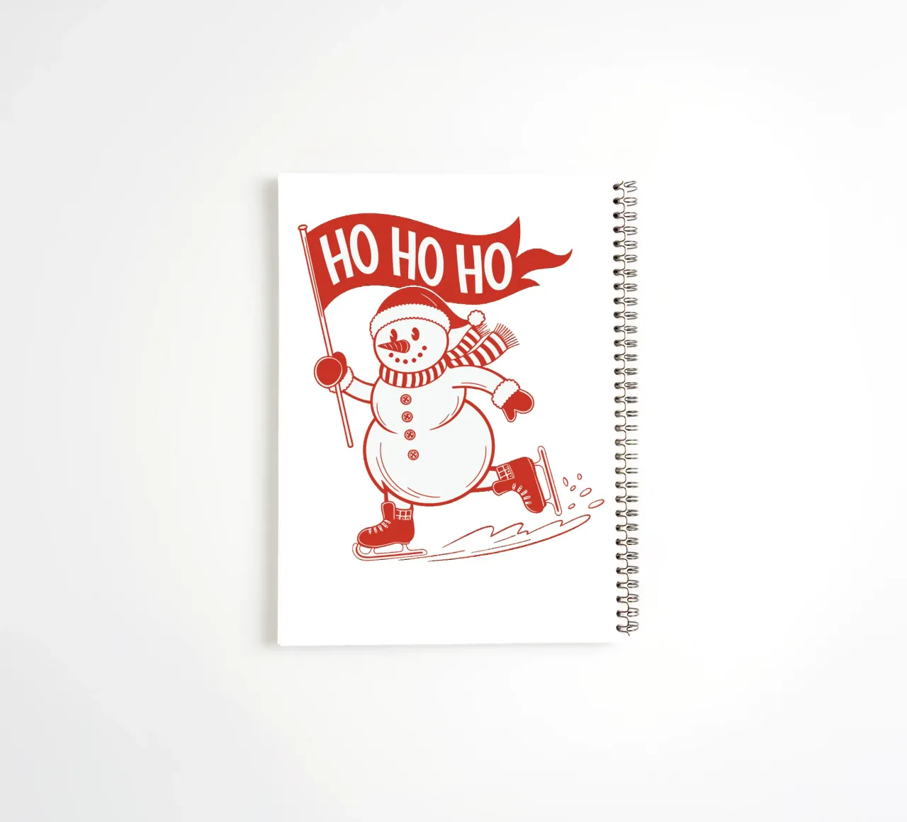 snowman ice skating spiral notebook by edsonramosart