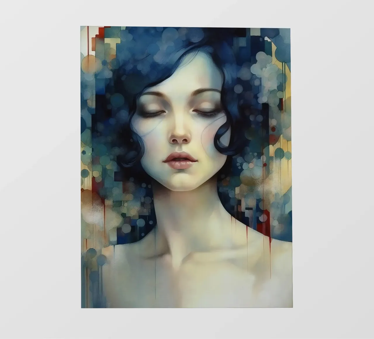 Emel Tunaboylu - Ragazza dai capelli blu con riflessi pellicola backlit da The Artcircle