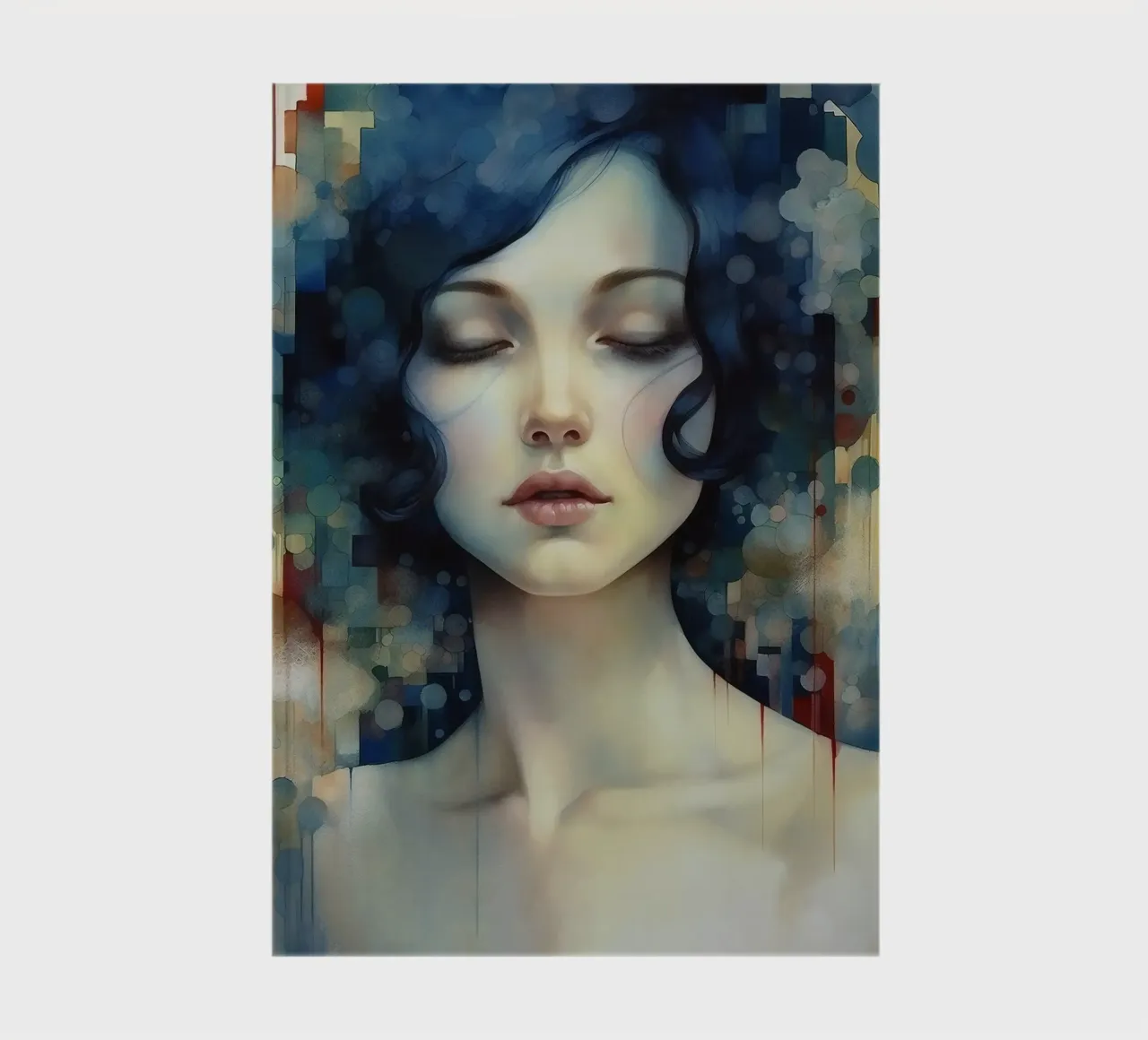 Emel Tunaboylu - Ragazza dai capelli blu con riflessi diario da The Artcircle