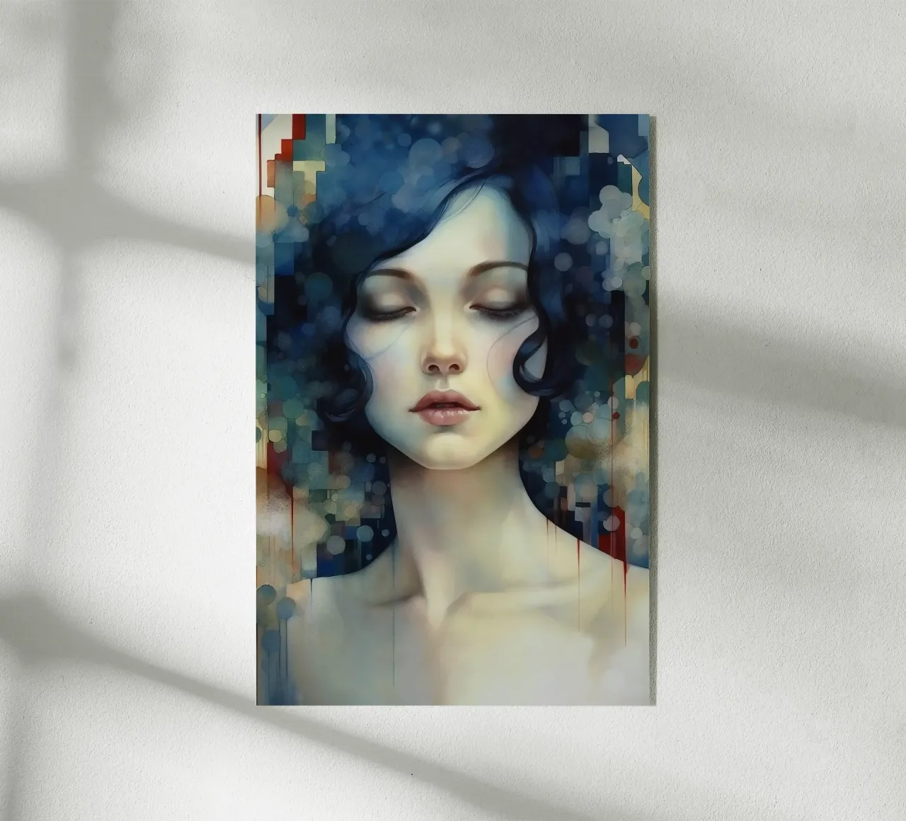 Emel Tunaboylu - Ragazza dai capelli blu con riflessi plexiglass da The Artcircle