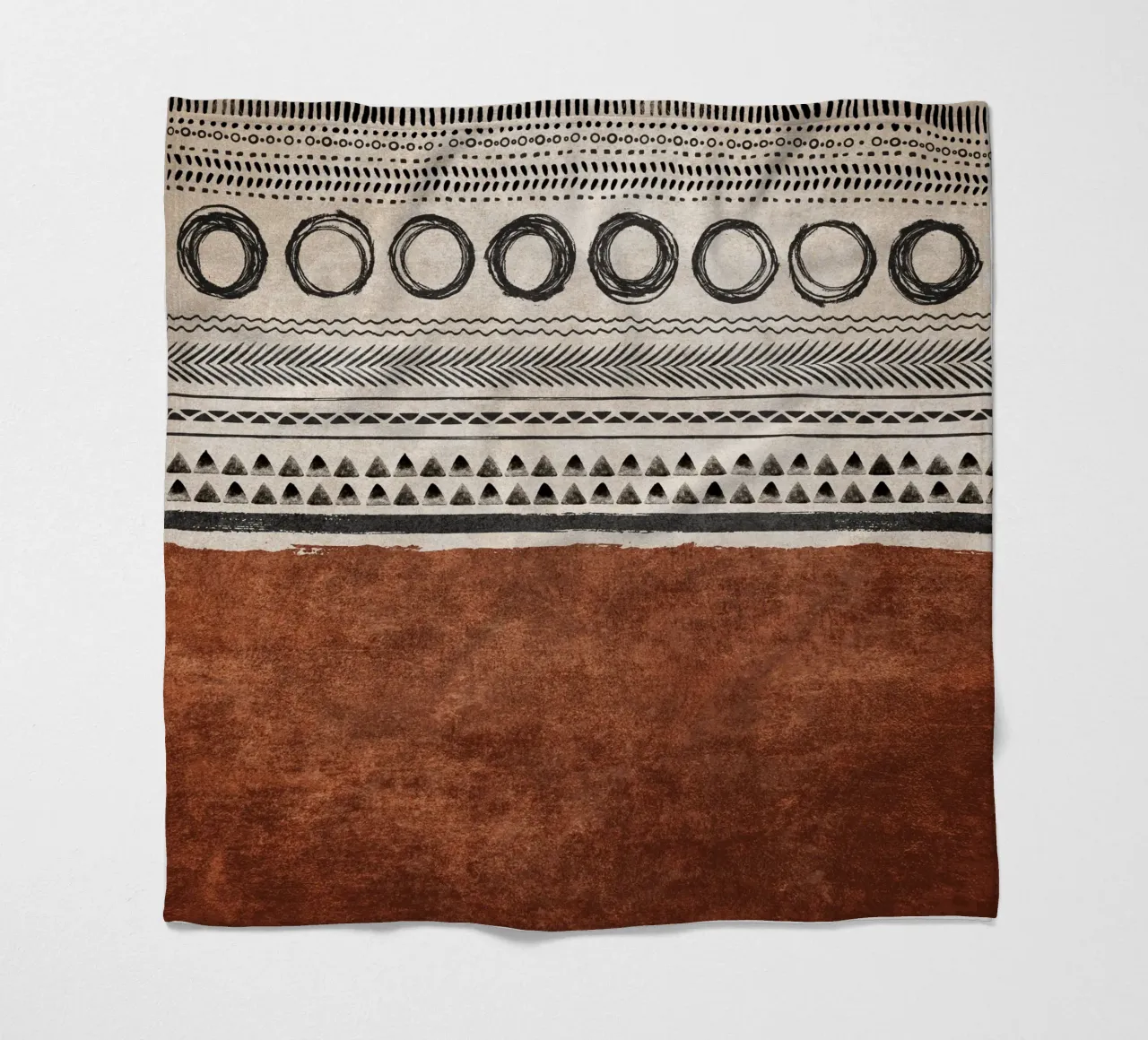 Emel Tunaboylu - Strutture Boho 01 coperta in pile da The Artcircle