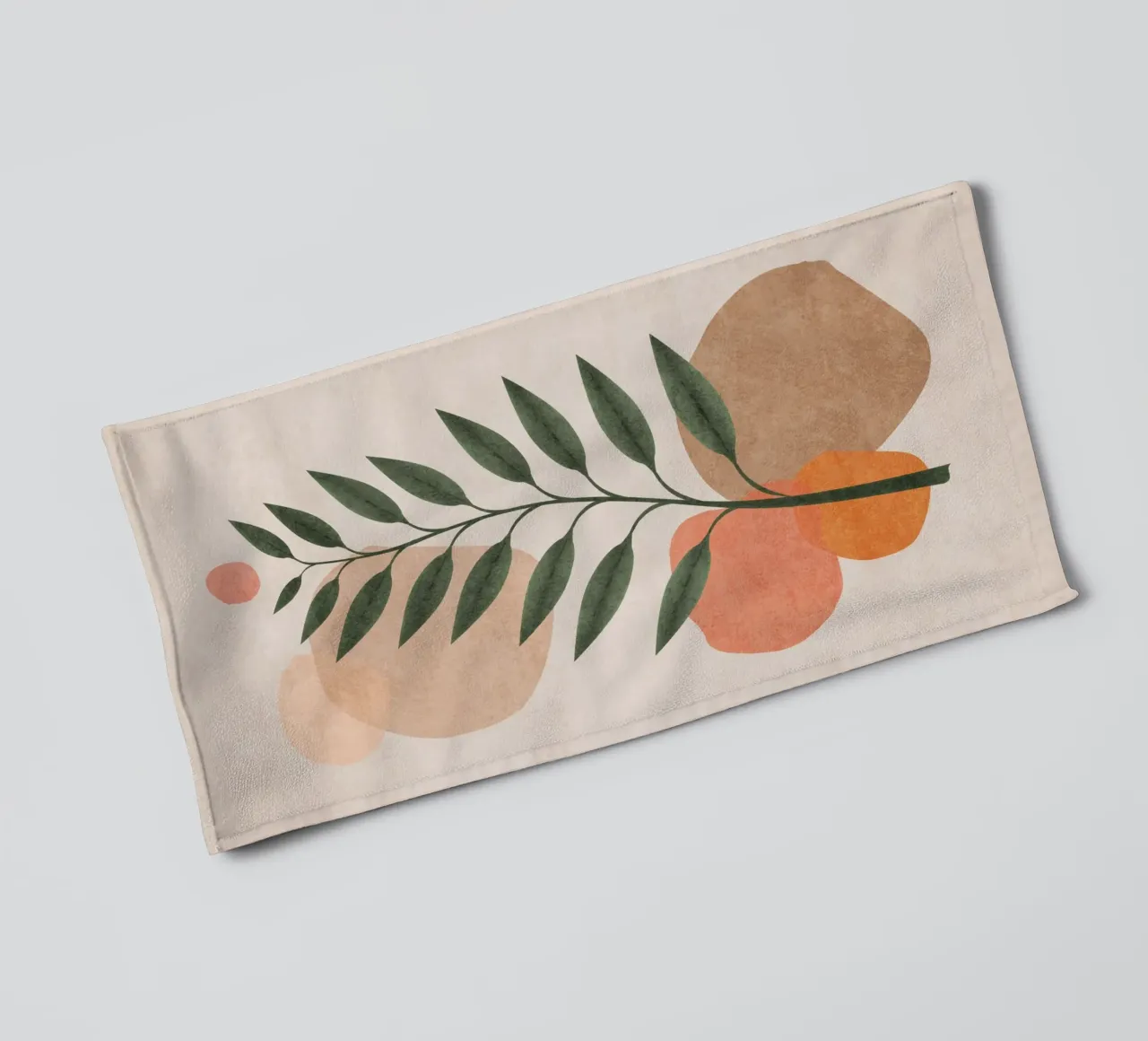Emel Tunaboylu - Foglie di Boho 01 asciugamano da bagno da The Artcircle