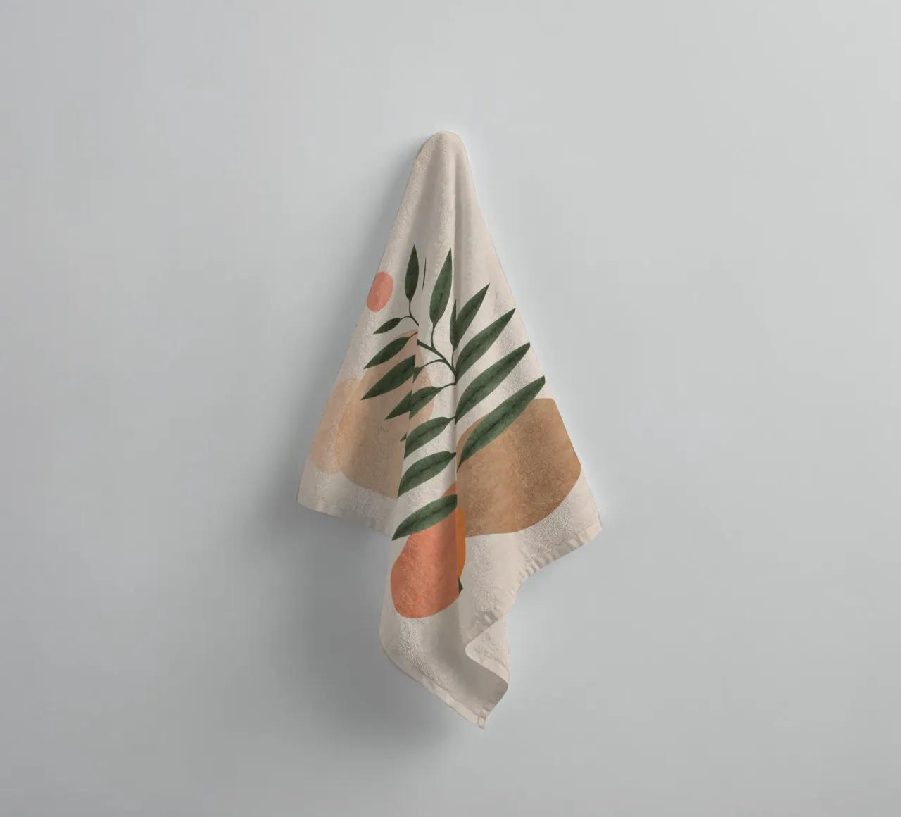 Emel Tunaboylu - Foglie di Boho 01 asciugamano da bagno da The Artcircle