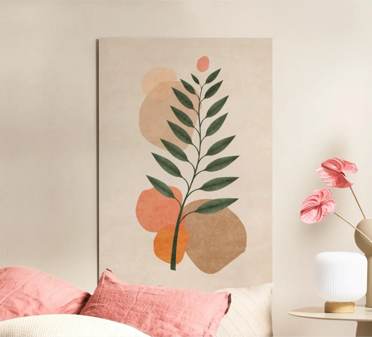 Emel Tunaboylu - Foglie di Boho 01 alluminio dibond da The Artcircle