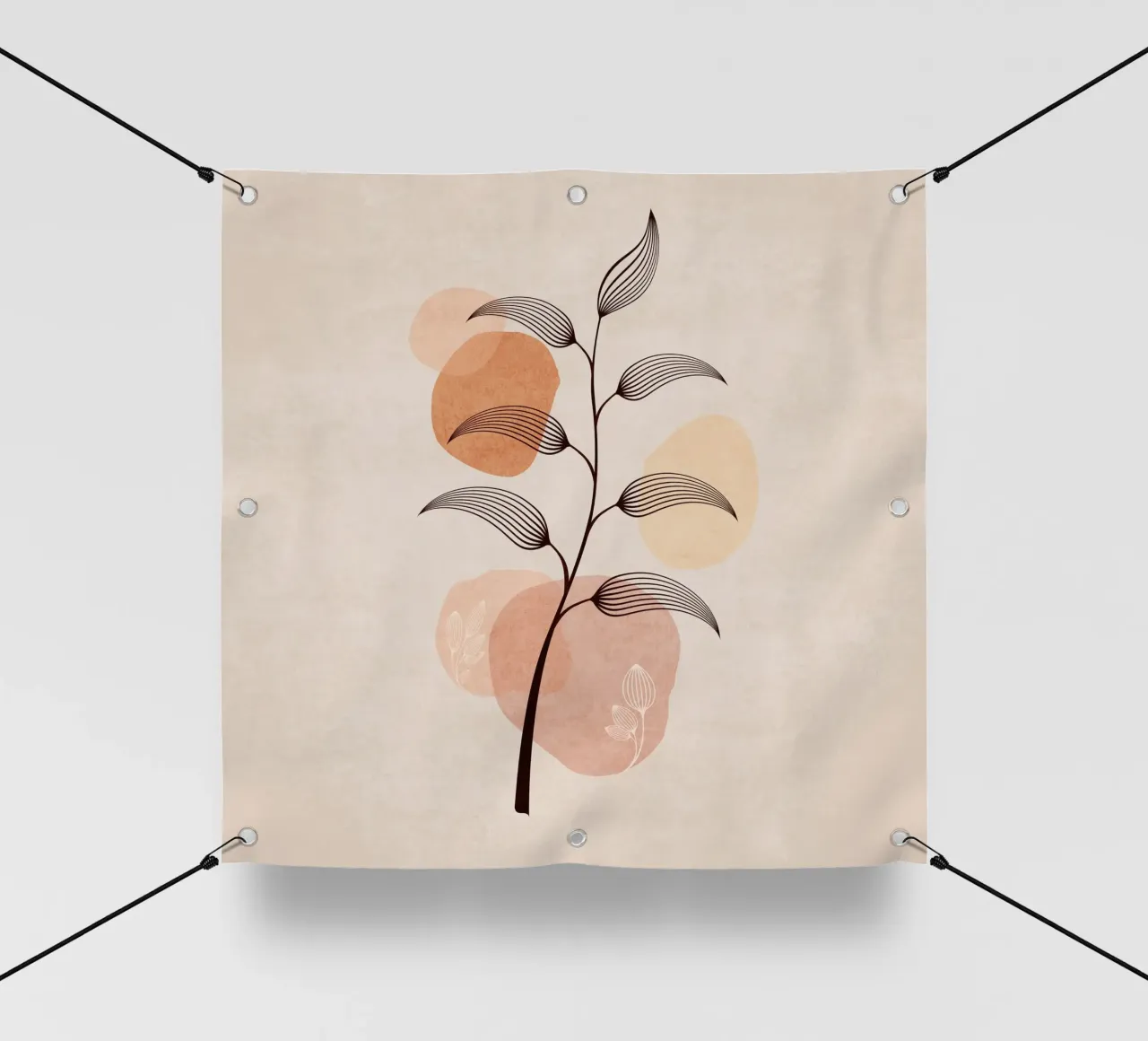 Emel Tunaboylu - Foglie di Boho 02 telo in pvc da The Artcircle
