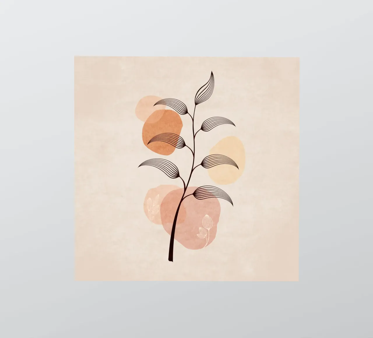 Emel Tunaboylu - Boho Leaves 02 sticker by The Artcircle