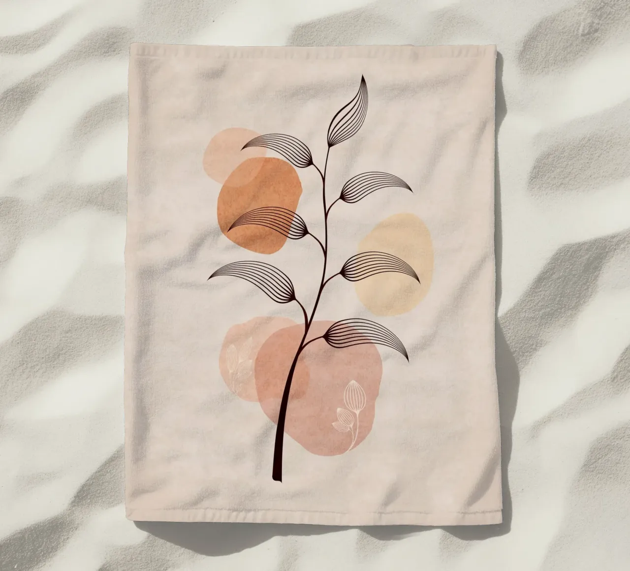 Emel Tunaboylu - Foglie di Boho 02 telo mare da The Artcircle