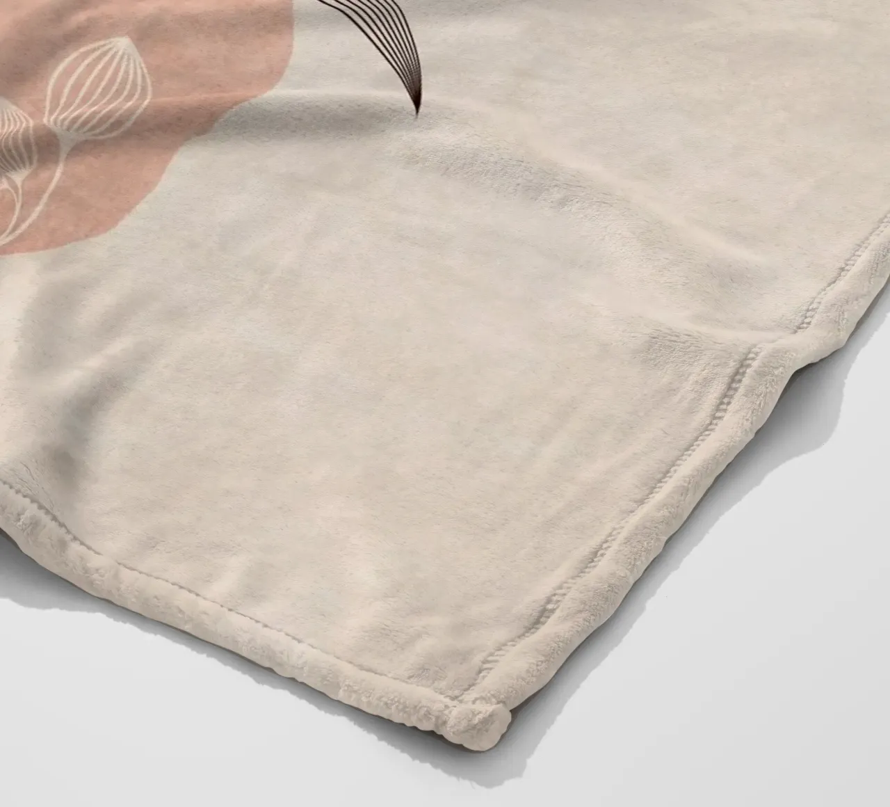 Emel Tunaboylu - Foglie di Boho 02 coperta in pile da The Artcircle