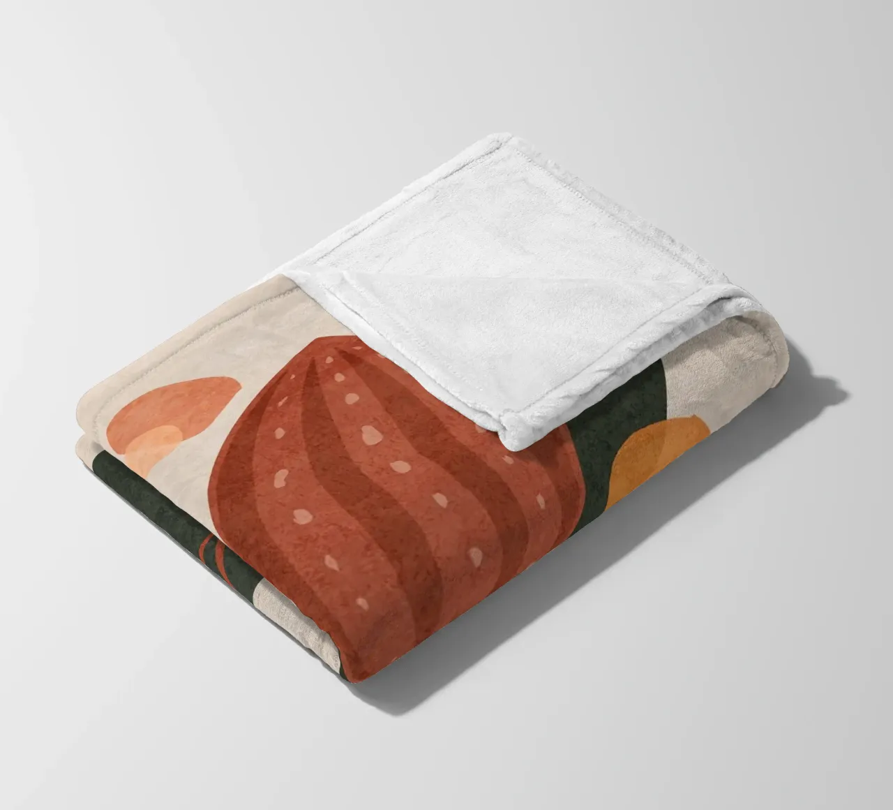 Emel Tunaboylu - Foglie di Boho 04 coperta in pile da The Artcircle