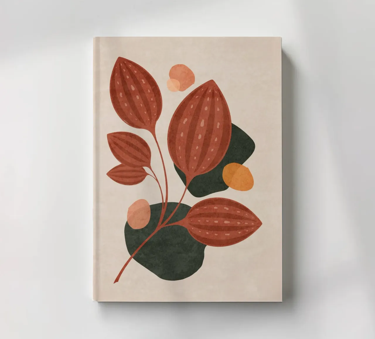 Emel Tunaboylu - Boho Leaves 04 notebook by The Artcircle