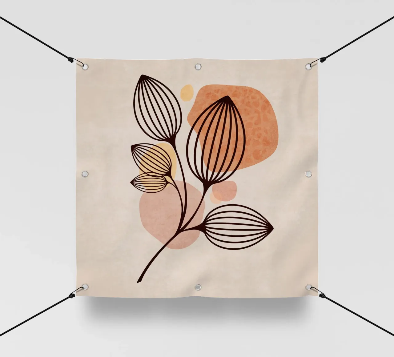 Emel Tunaboylu - Foglie di Boho 05 telo in pvc da The Artcircle