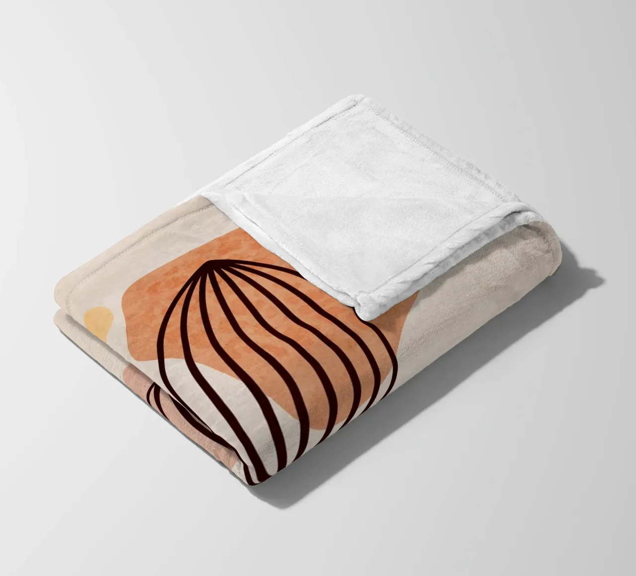 Emel Tunaboylu - Foglie di Boho 05 coperta in pile da The Artcircle