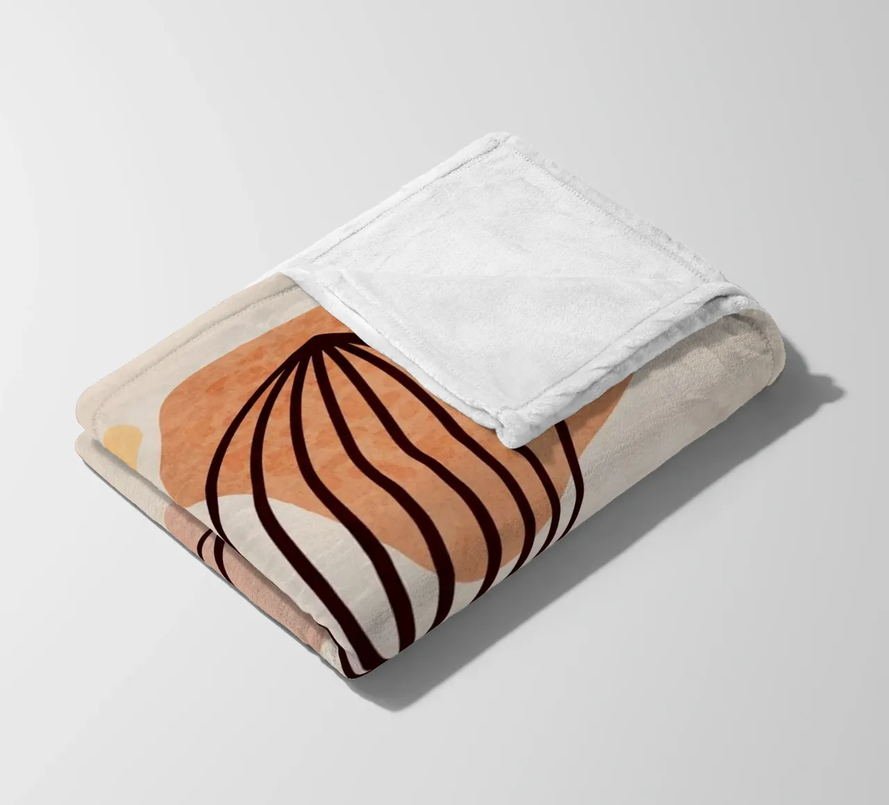 Emel Tunaboylu - Foglie di Boho 05 coperta in pile da The Artcircle