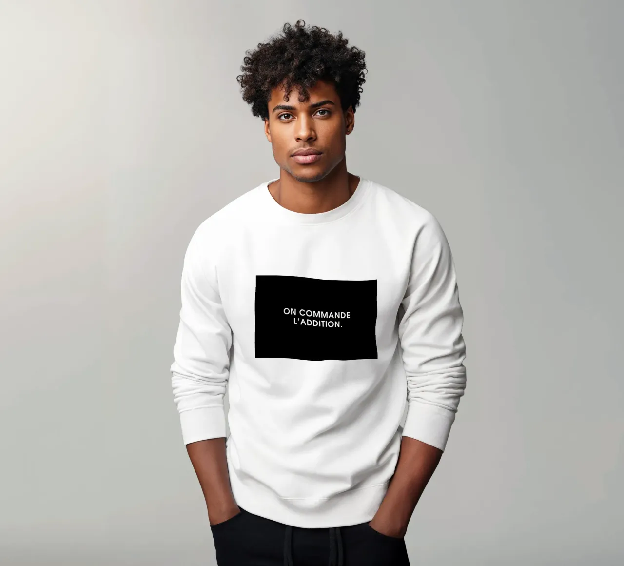 On commande l'addition - Black Sweatshirt von Intertitres