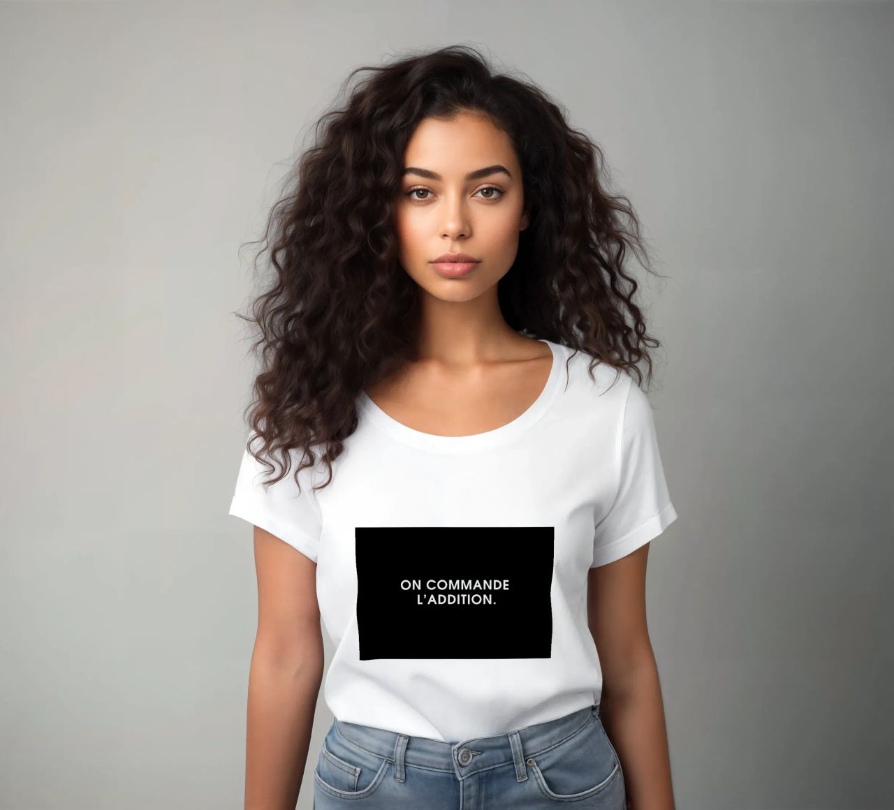 On commande l'addition - Black t-shirt da donna da Intertitres