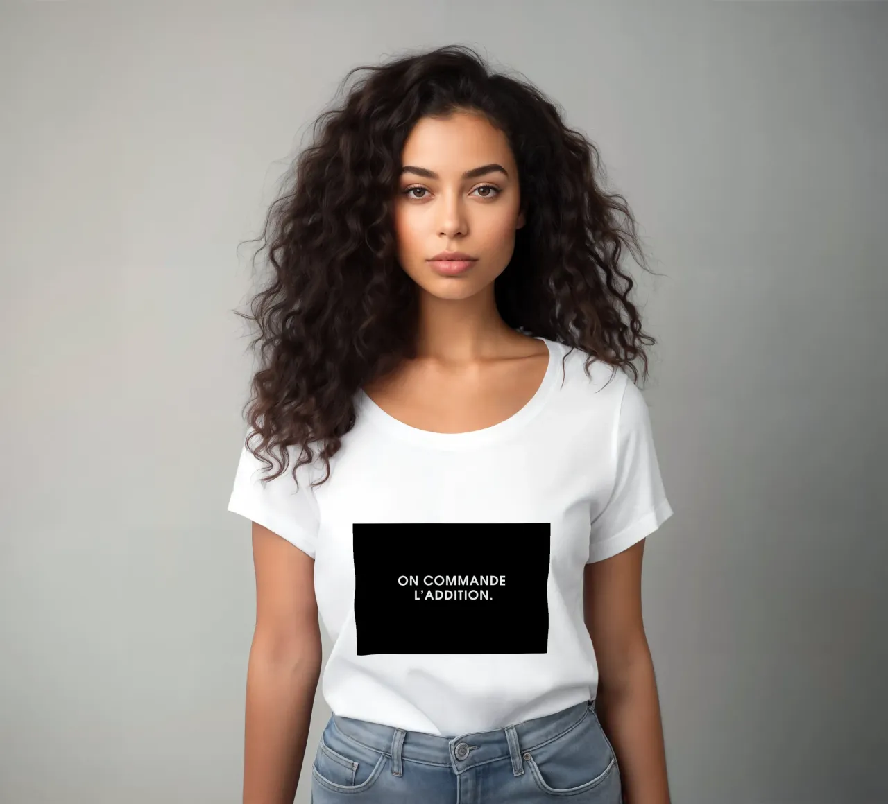 On commande l'addition - Black t-shirt da donna da Intertitres