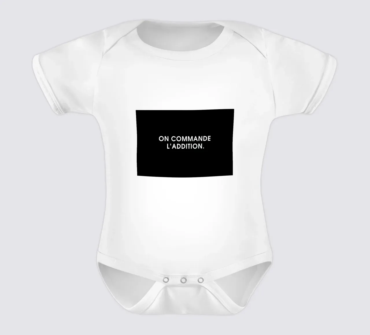 On commande l'addition - Black Kurzarm Babybody von Intertitres