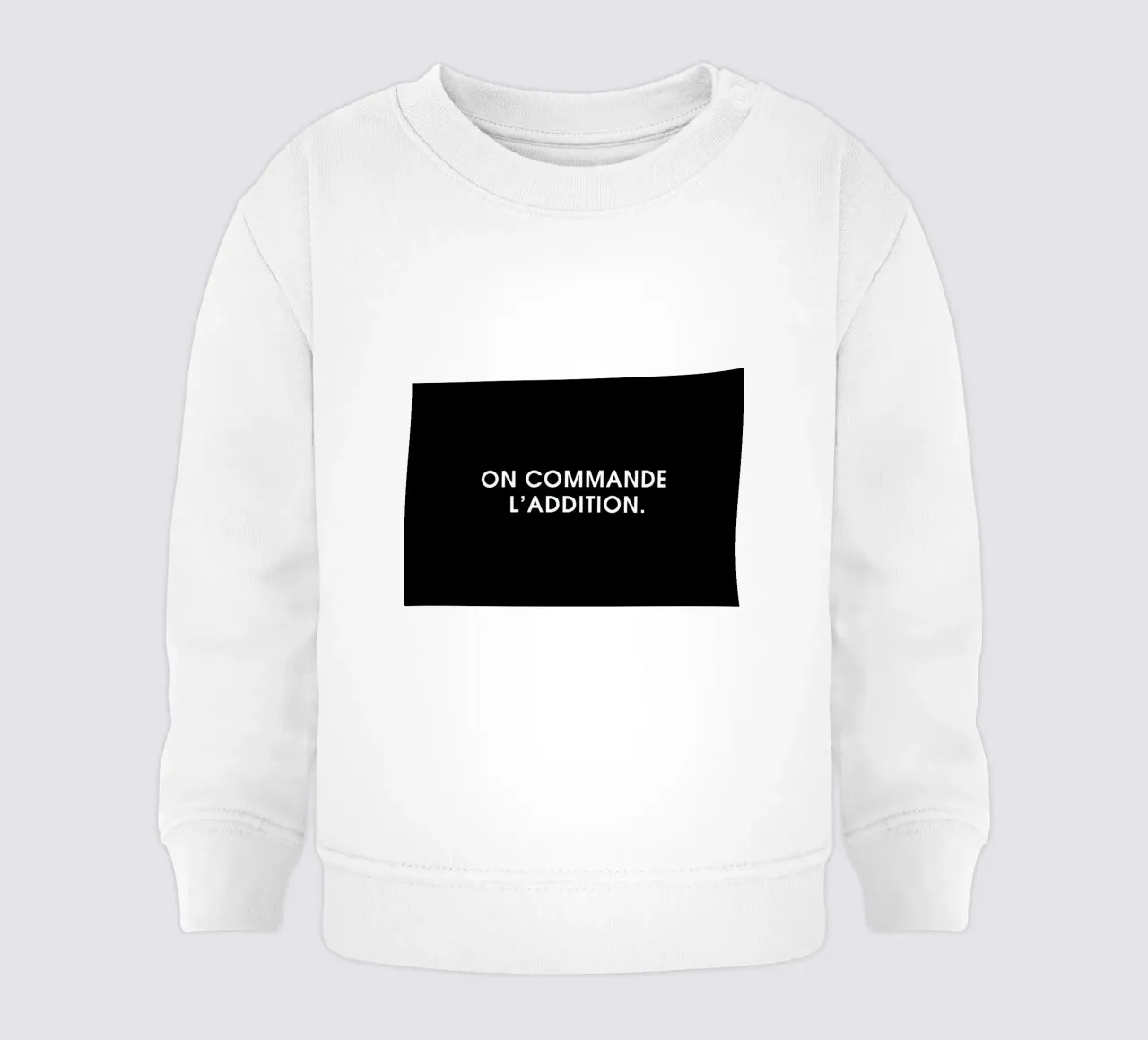 On commande l'addition - Black sweat pour bébé de Intertitres