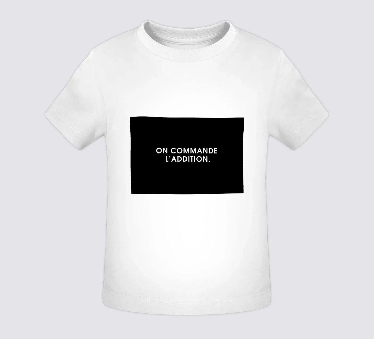 On commande l'addition - Black maglietta neonato da Intertitres