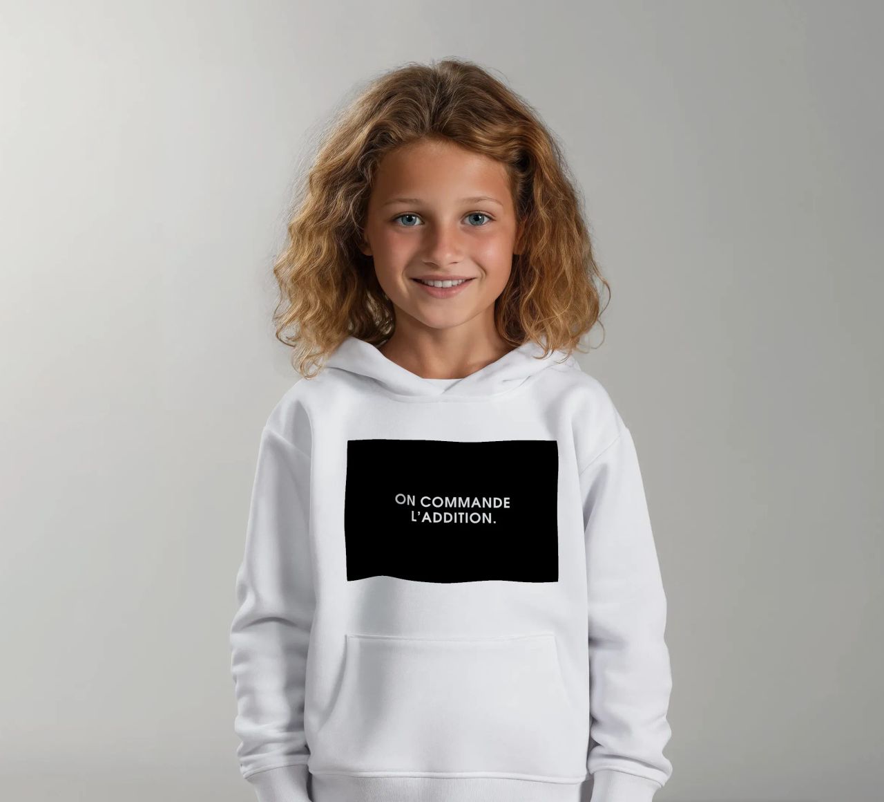 On commande l'addition - Black felpa bambino con cappuccio da Intertitres