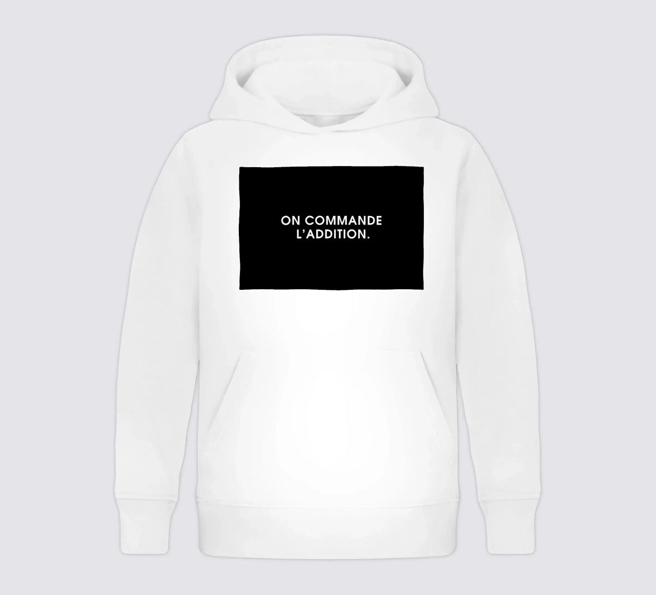 On commande l'addition - Black felpa bambino con cappuccio da Intertitres
