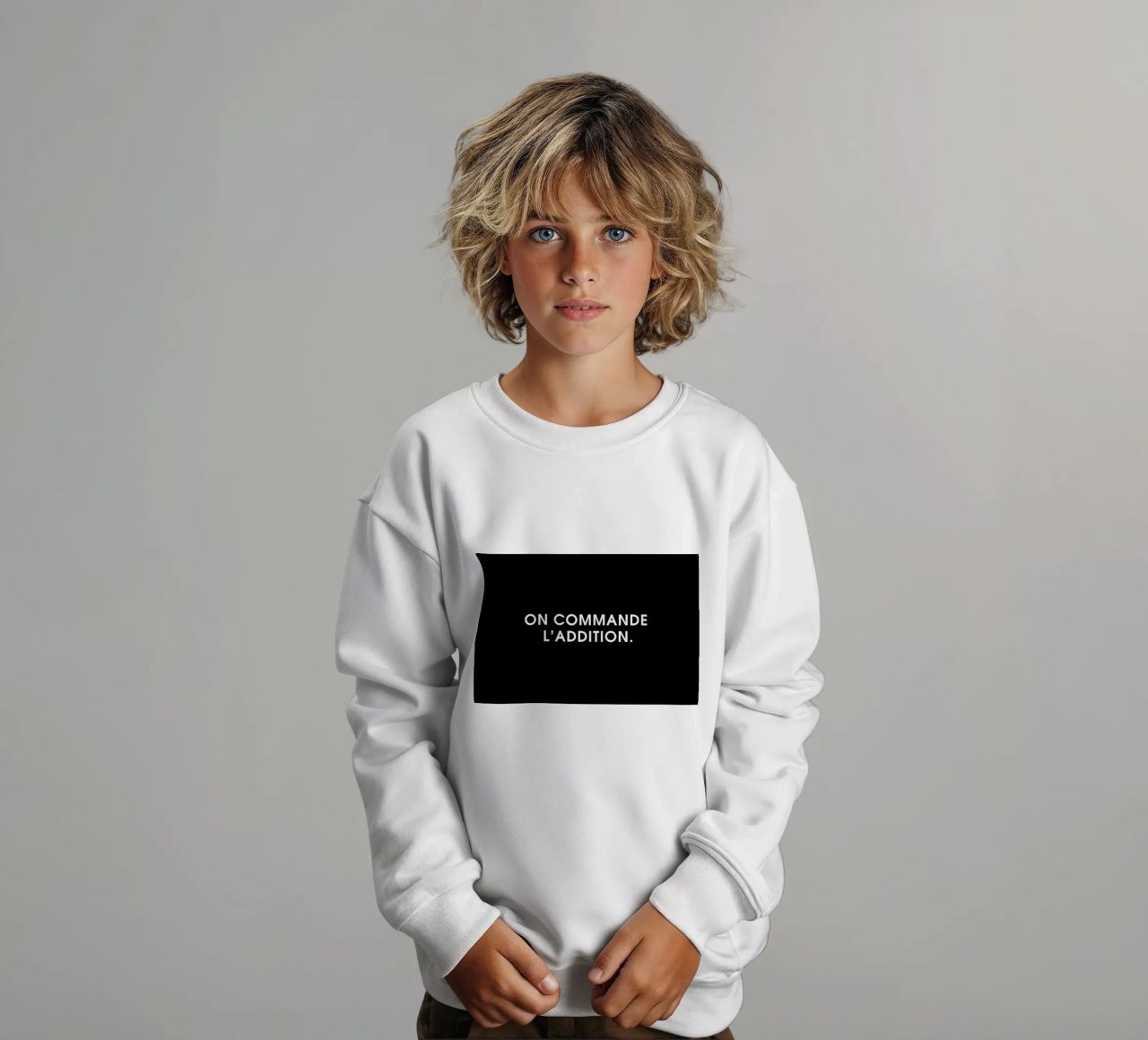 On commande l'addition - Black felpa bambino da Intertitres