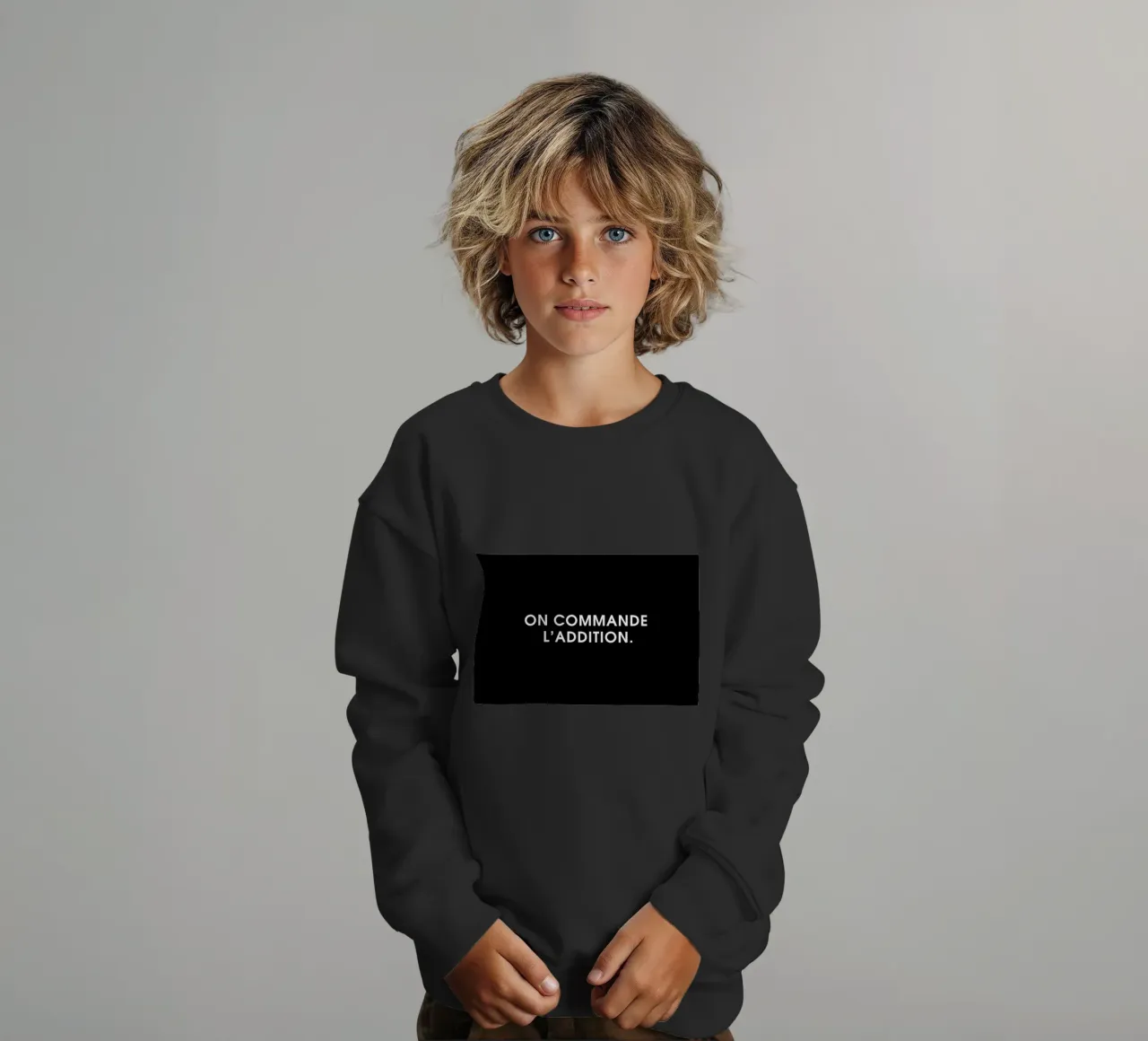 On commande l'addition - Black felpa bambino da Intertitres