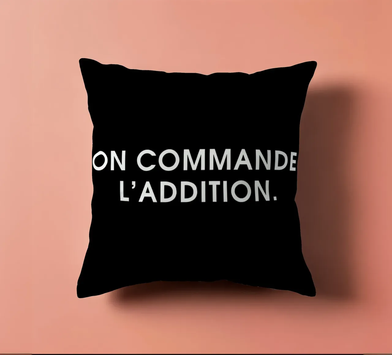 On commande l'addition - Black cuscino da Intertitres