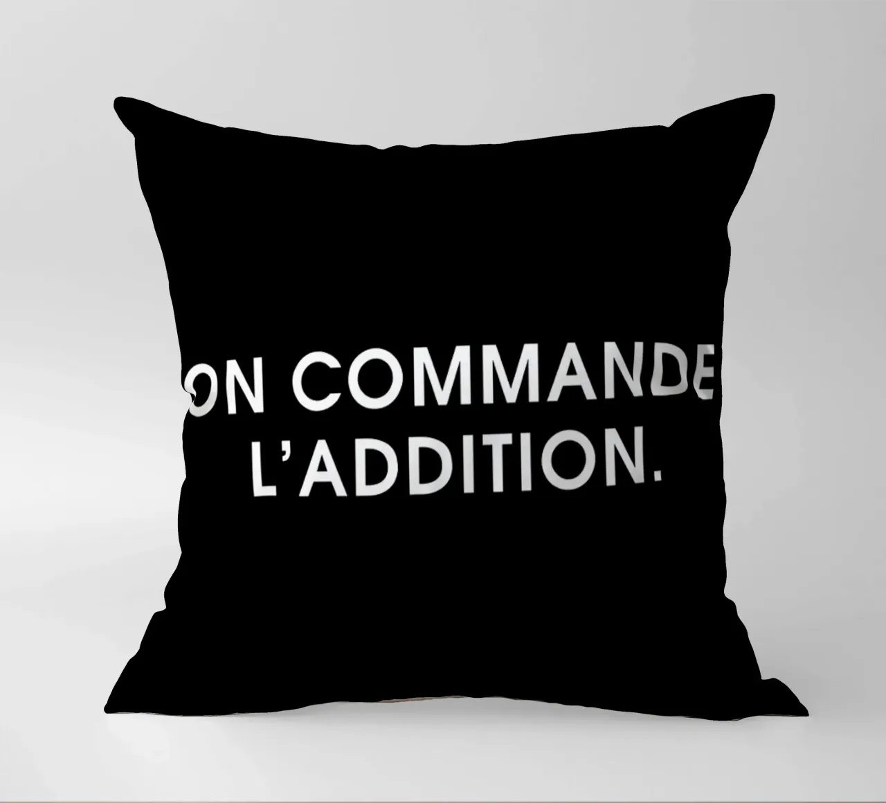 On commande l'addition - Black cuscino da Intertitres