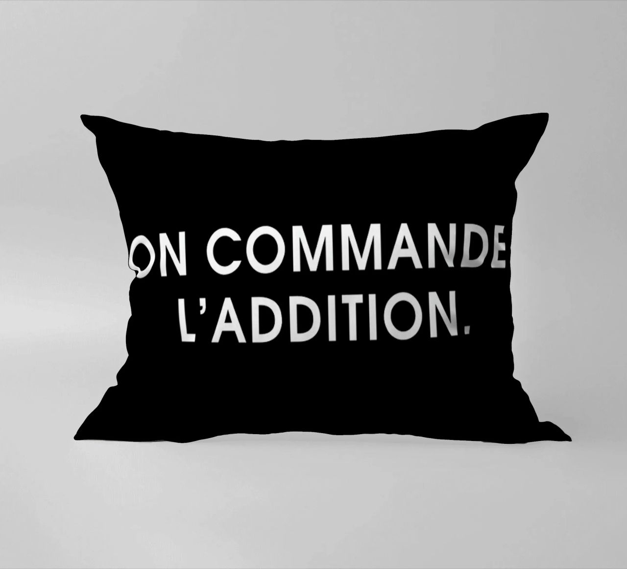 On commande l'addition - Black cuscino da Intertitres