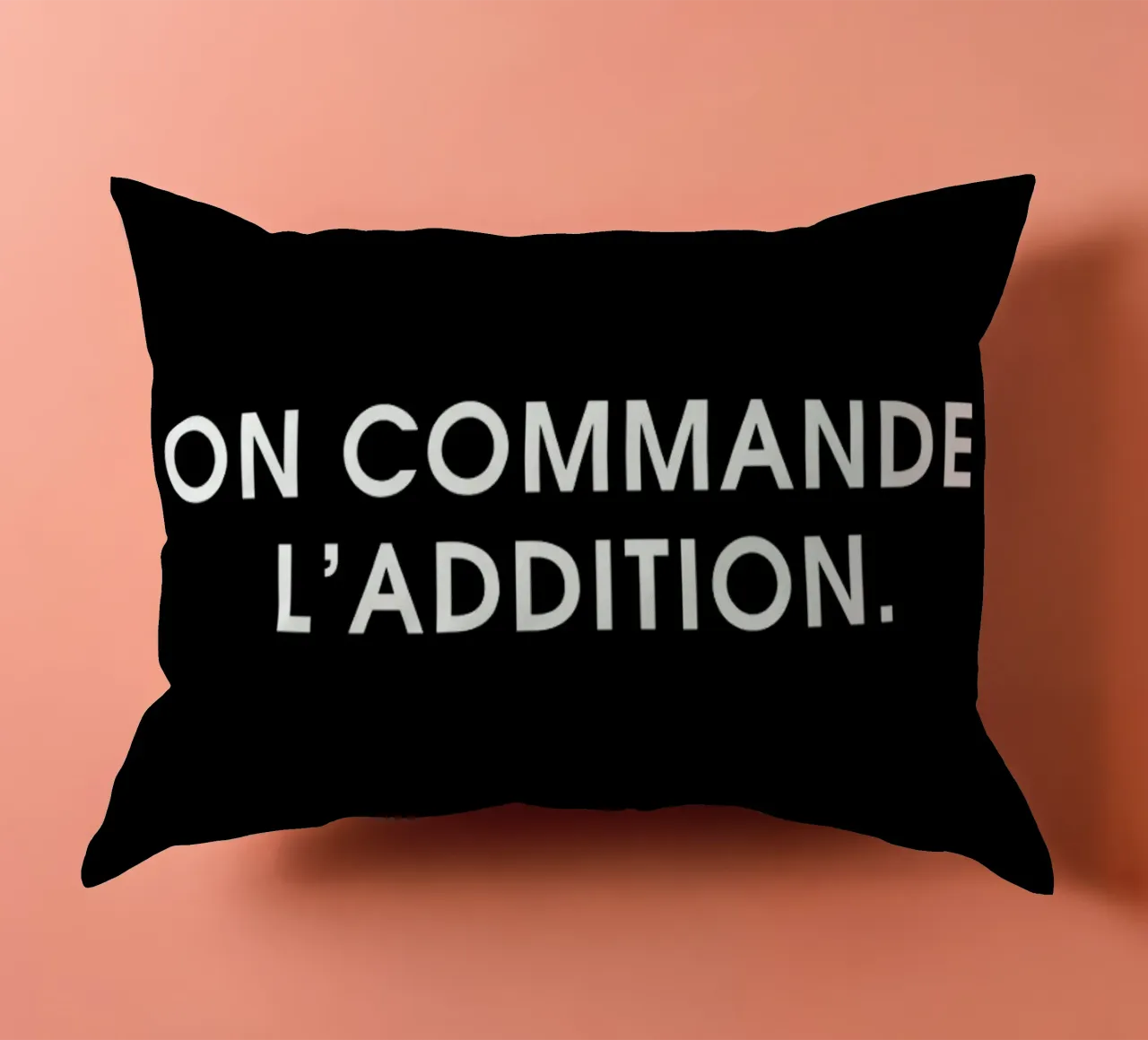 On commande l'addition - Black cuscino da Intertitres