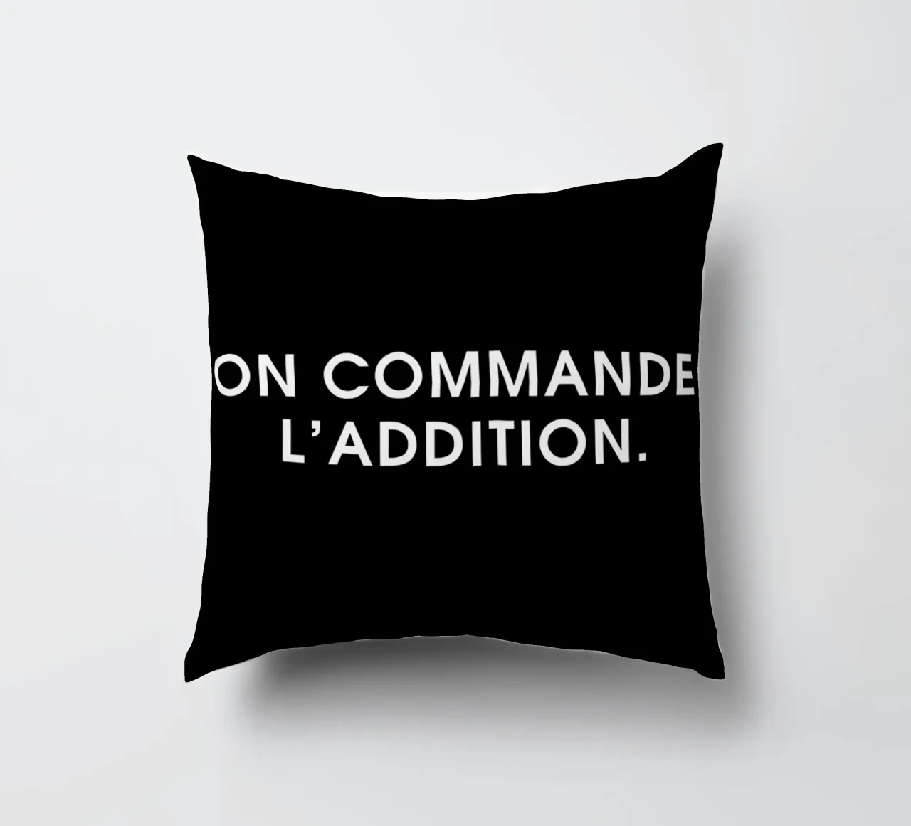 On commande l'addition - Black cuscino da Intertitres