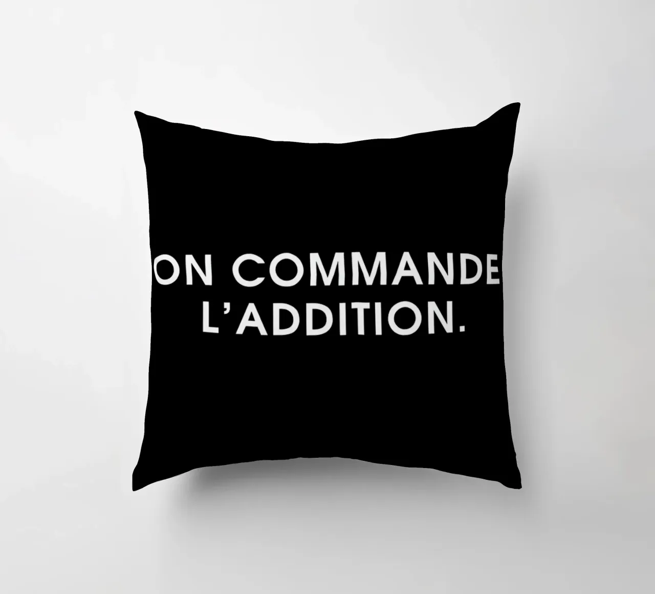 On commande l'addition - Black cuscino da Intertitres