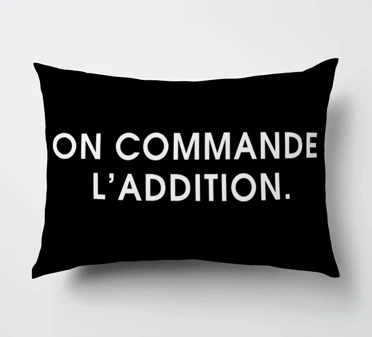 On commande l'addition - Black cuscino da Intertitres