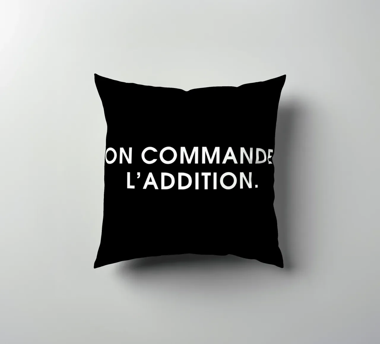 On commande l'addition - Black cuscino da Intertitres