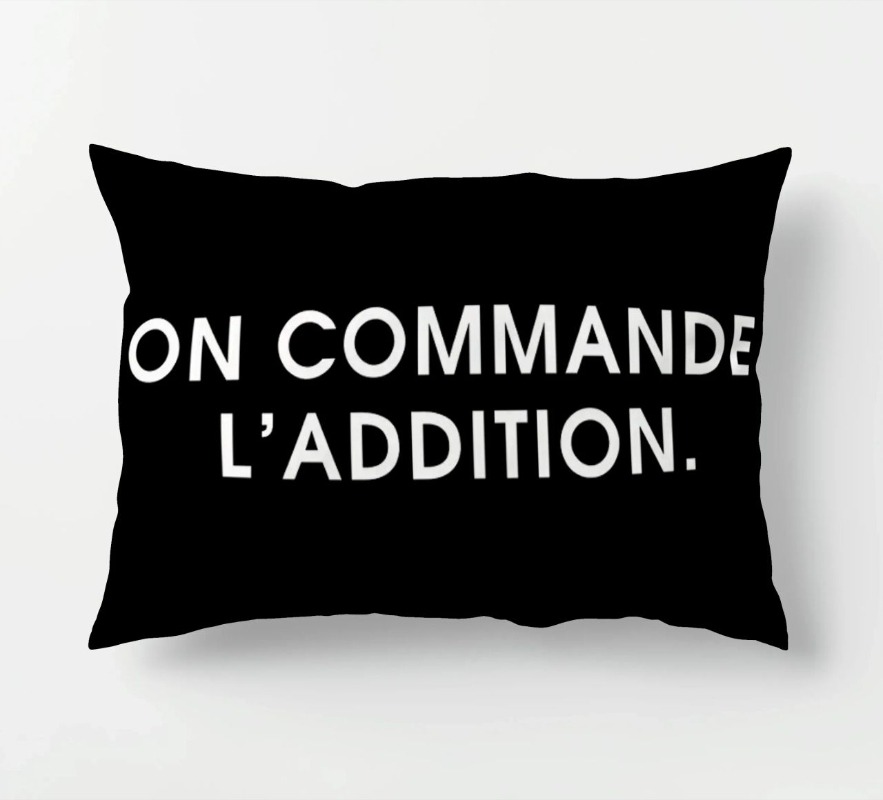 On commande l'addition - Black cuscino da Intertitres