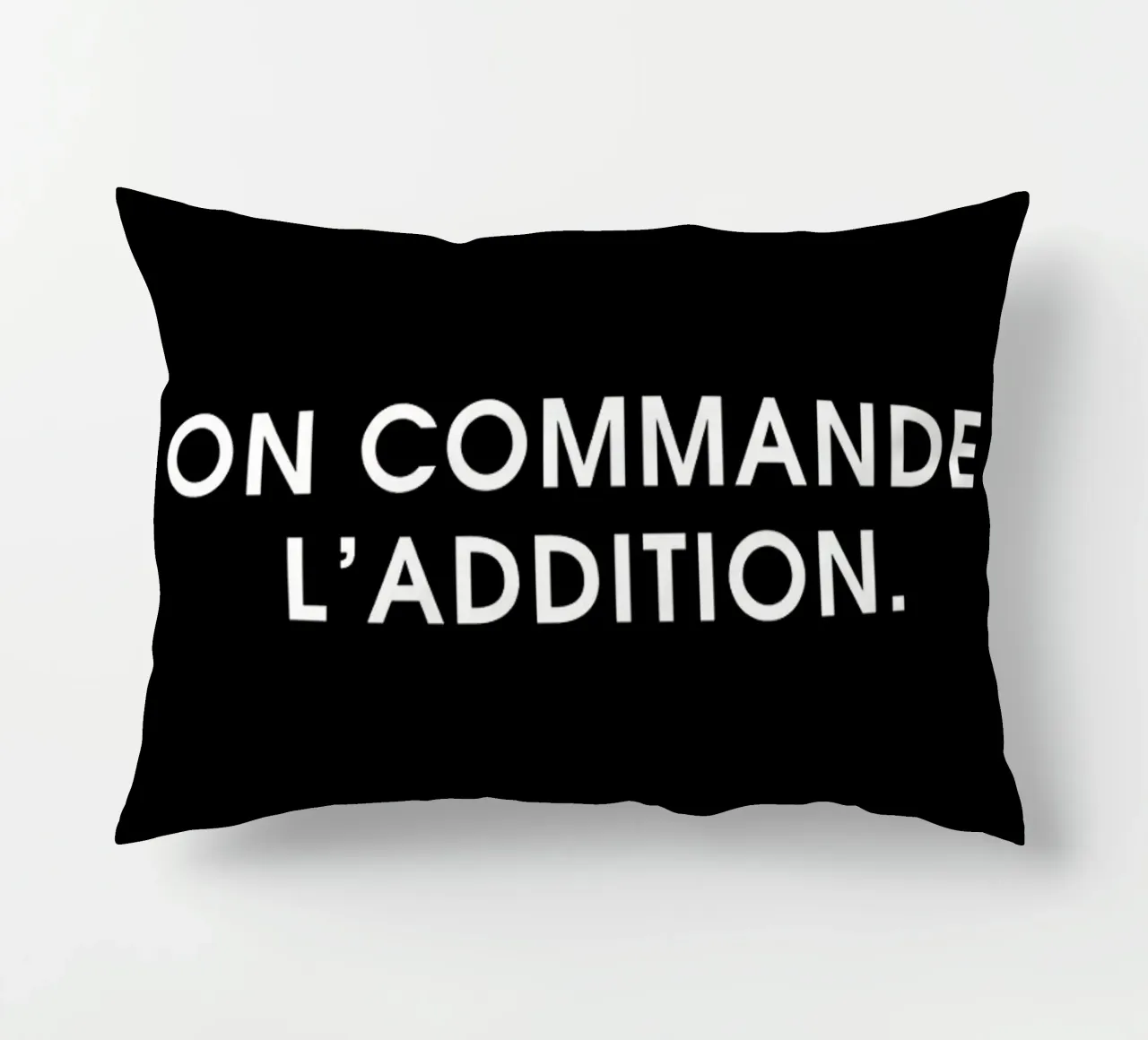 On commande l'addition - Black coussin de Intertitres