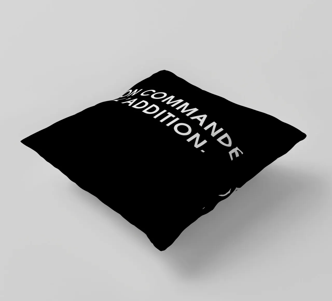 On commande l'addition - Black cuscino da Intertitres