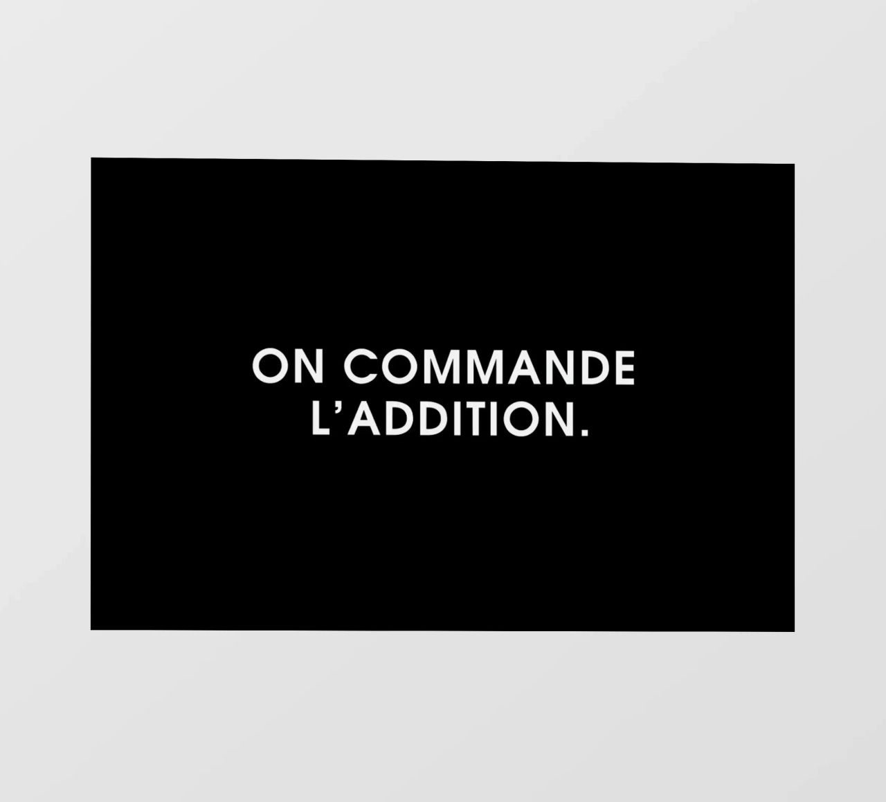On commande l'addition - Black pellicola backlit da Intertitres