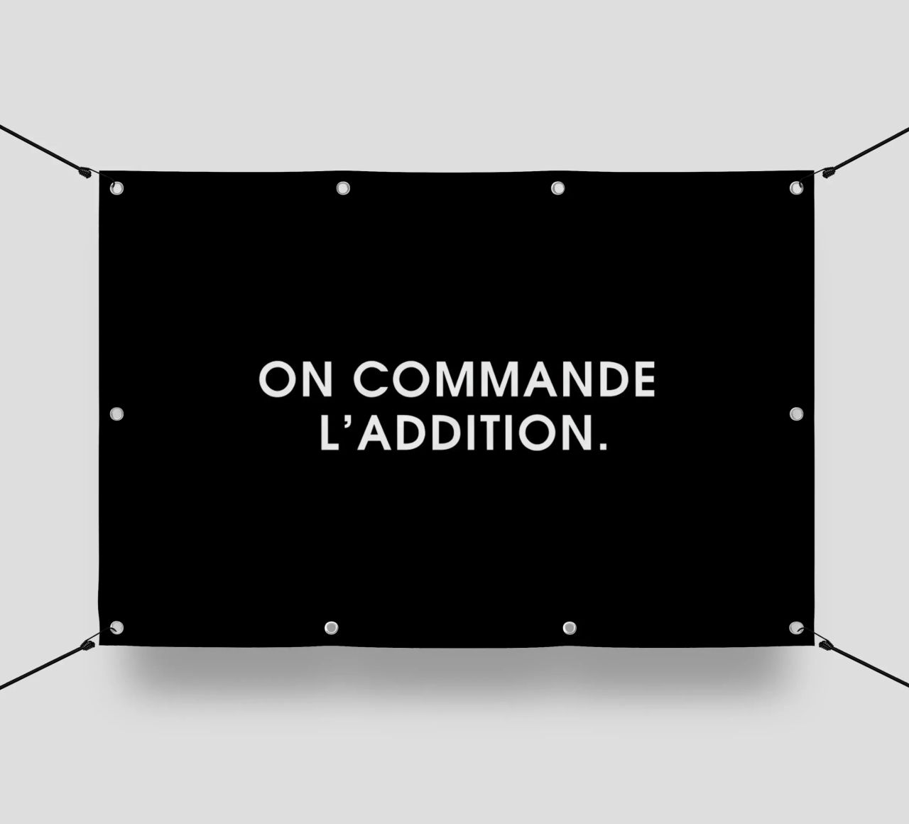 On commande l'addition - Black telo in pvc da Intertitres