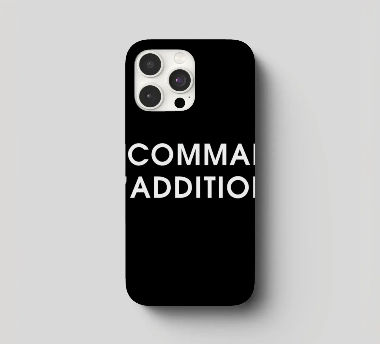 On commande l'addition - Black cover iphone da Intertitres