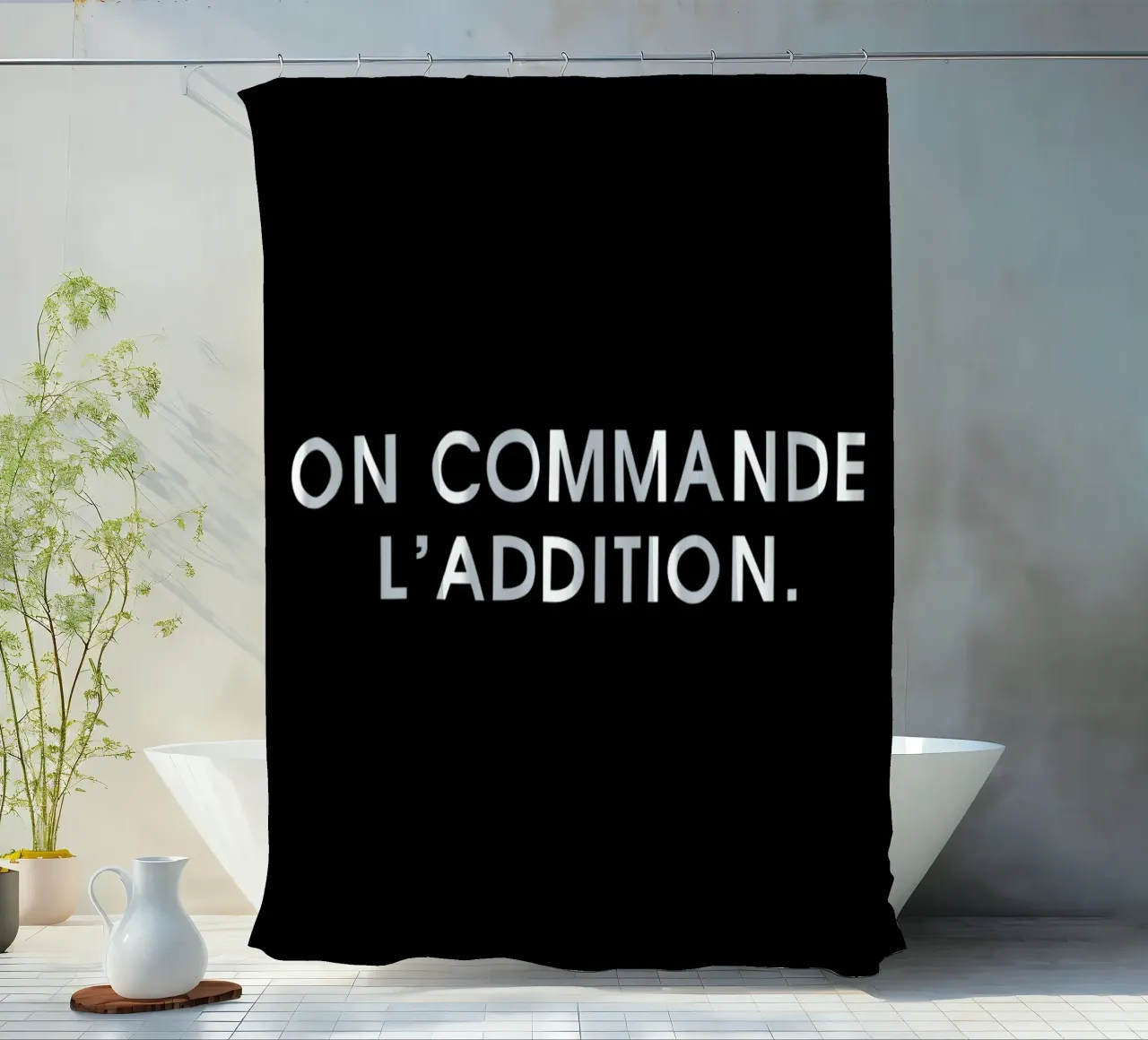On commande l'addition - Black Duschvorhang von Intertitres