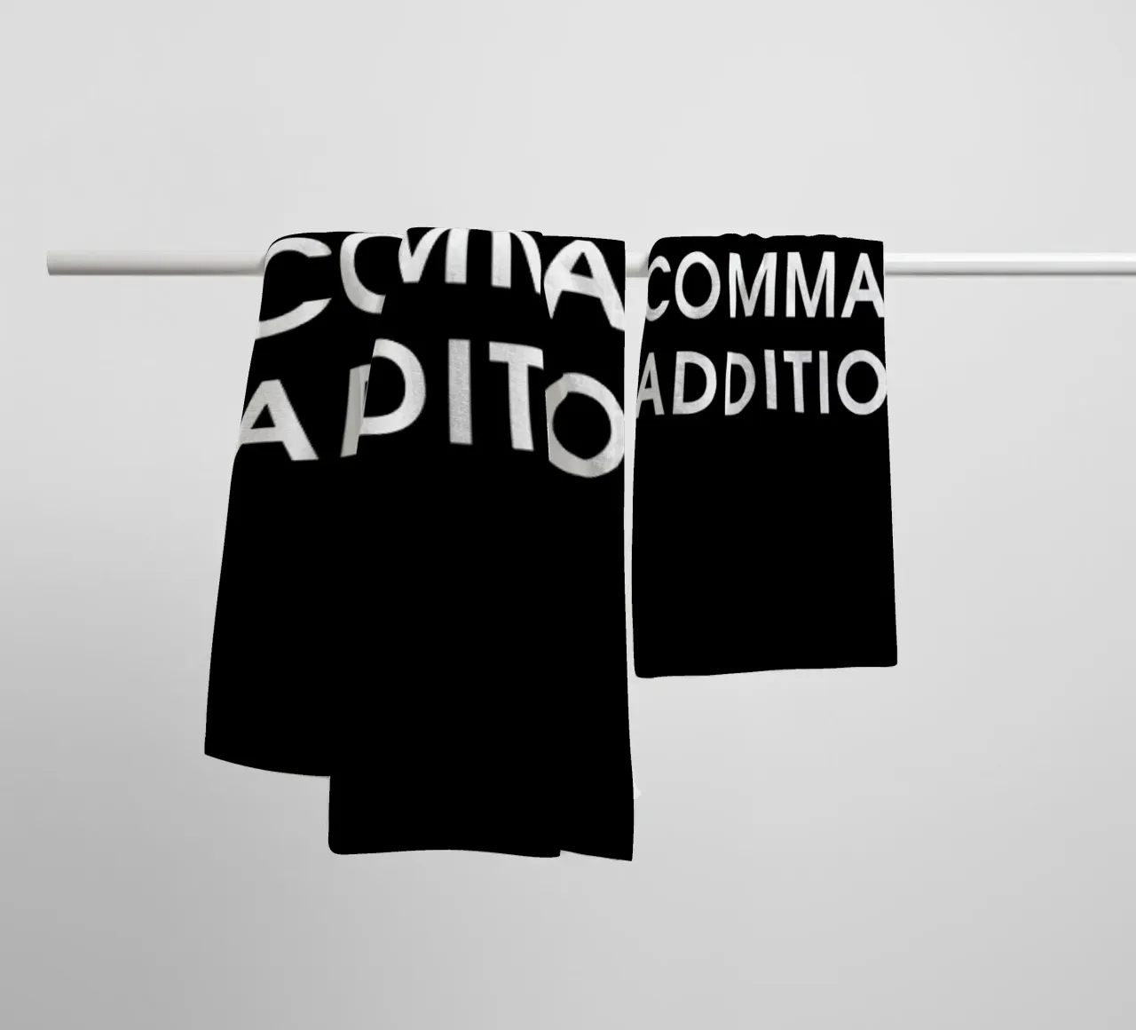 On commande l'addition - Black asciugamano da bagno da Intertitres