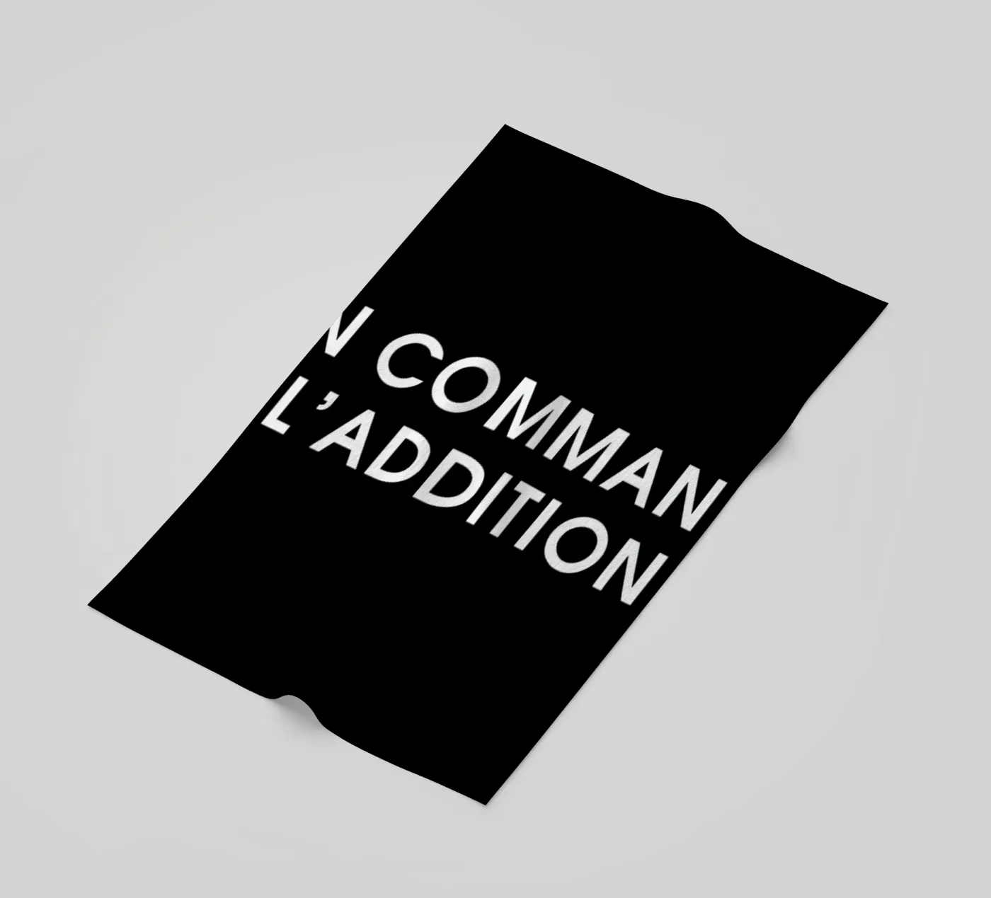 On commande l'addition - Black telo mare da Intertitres