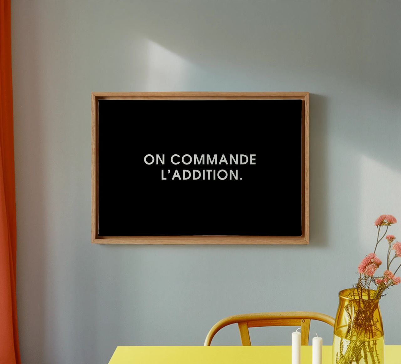 On commande l'addition - Black canvas by Intertitres