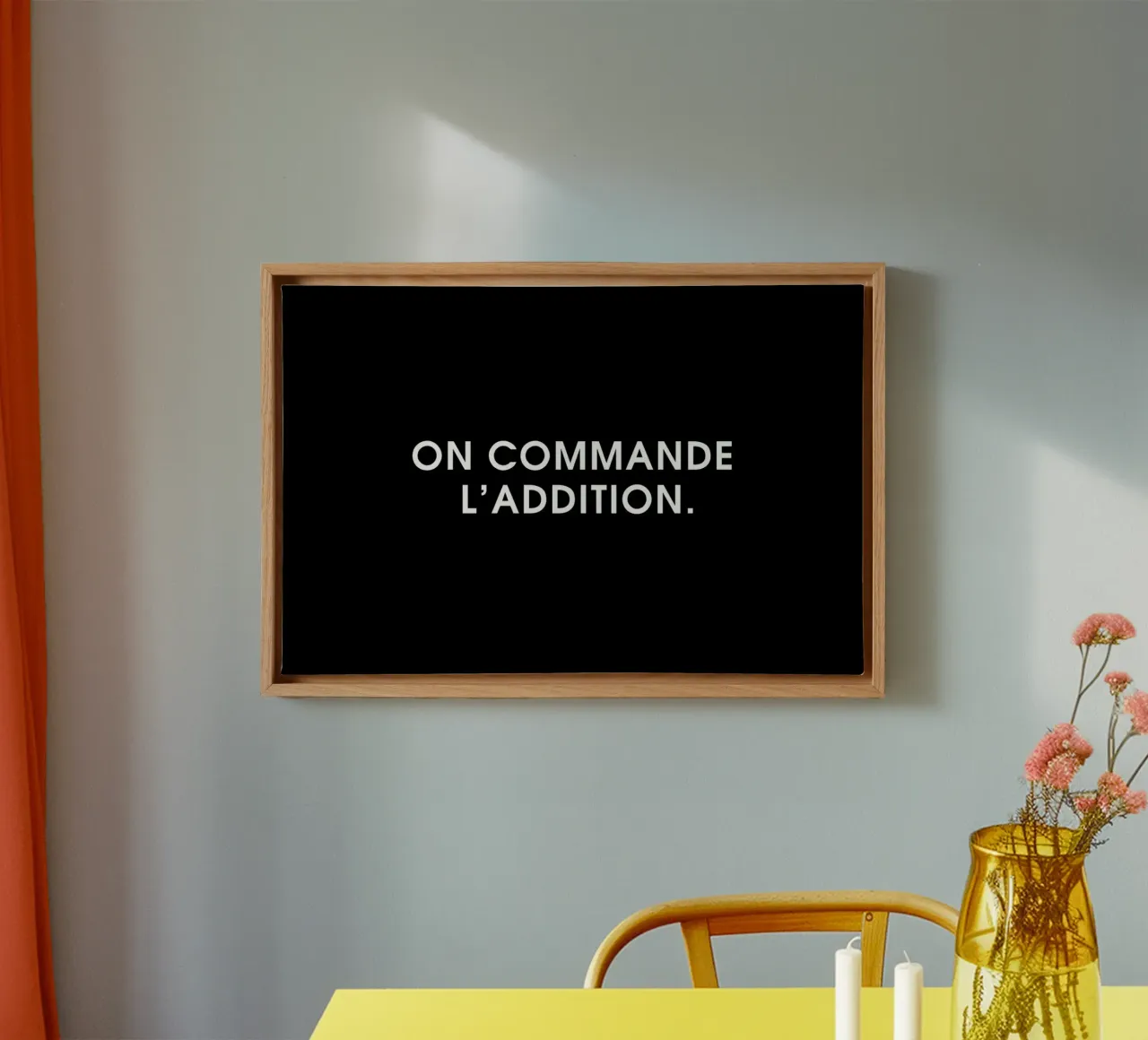 On commande l'addition - Black canvas van Intertitres