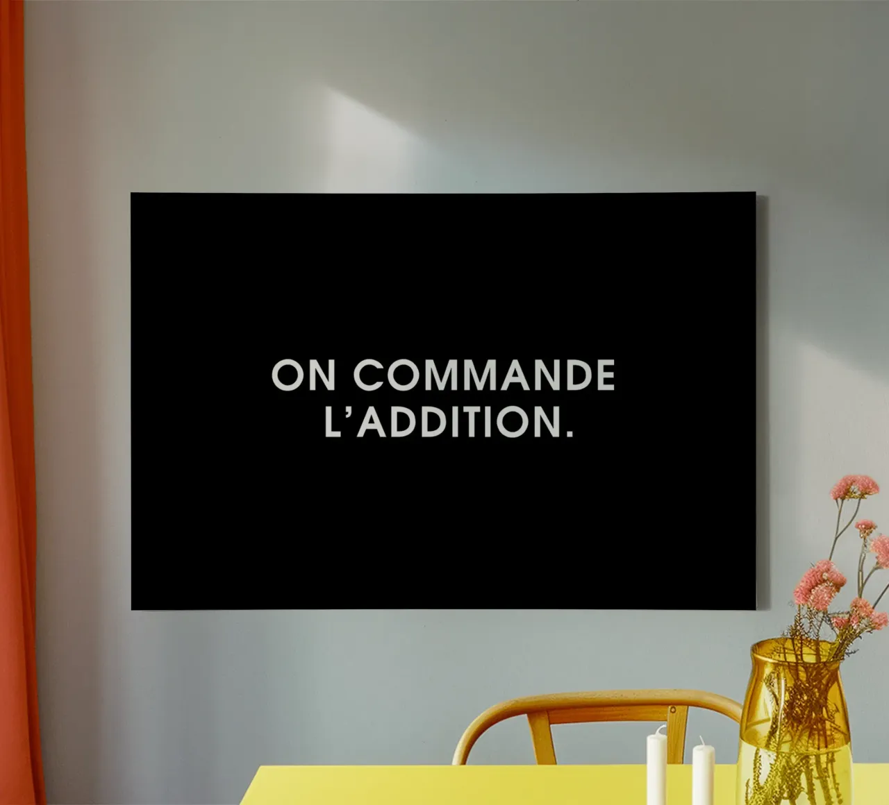 On commande l'addition - Black canvas van Intertitres