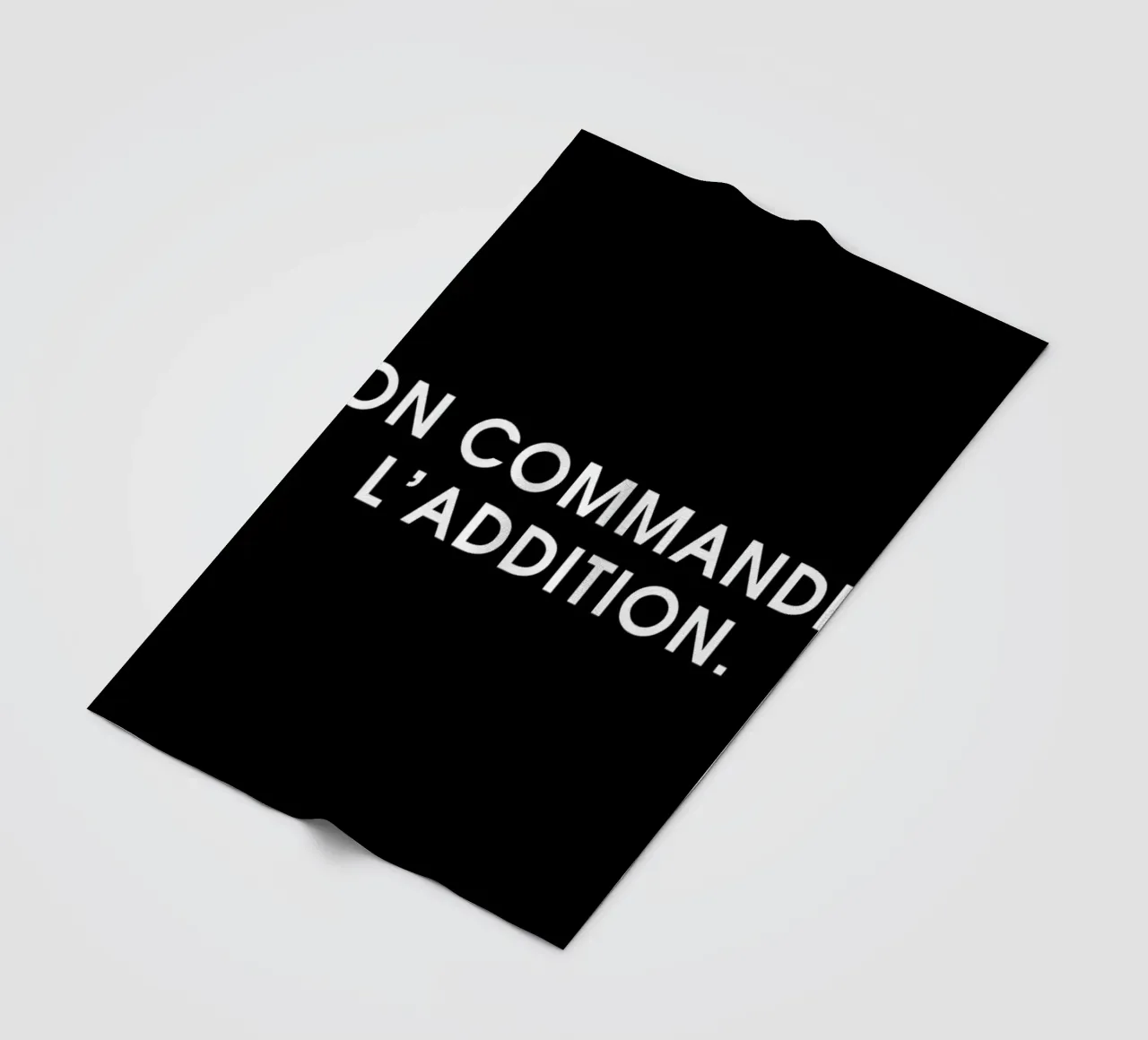 On commande l'addition - Black coperta in pile da Intertitres