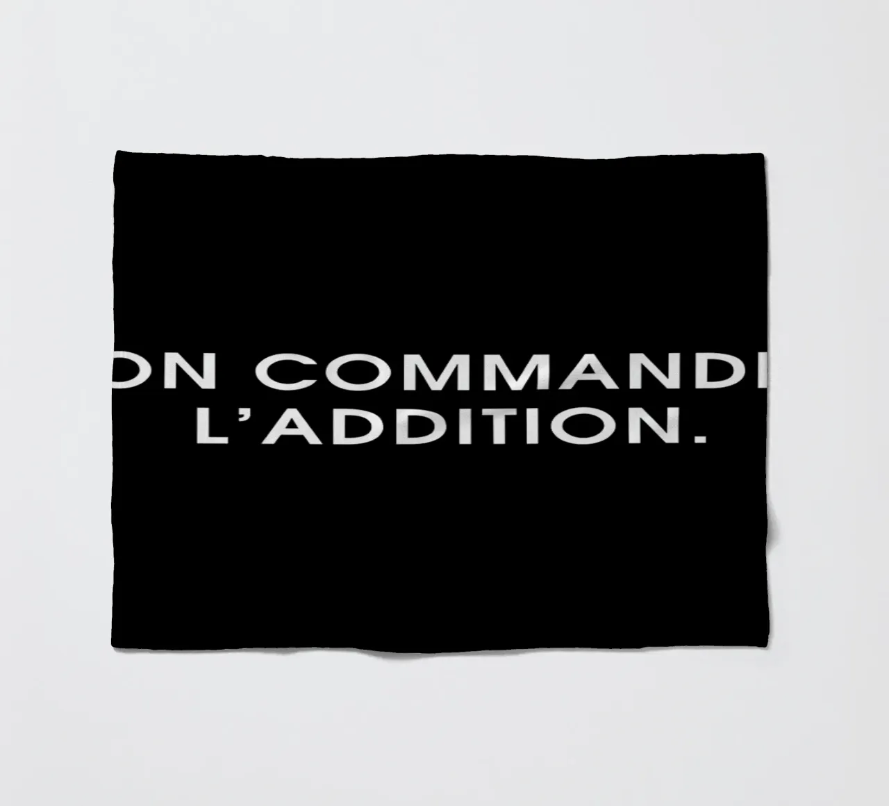 On commande l'addition - Black fleecedeken van Intertitres
