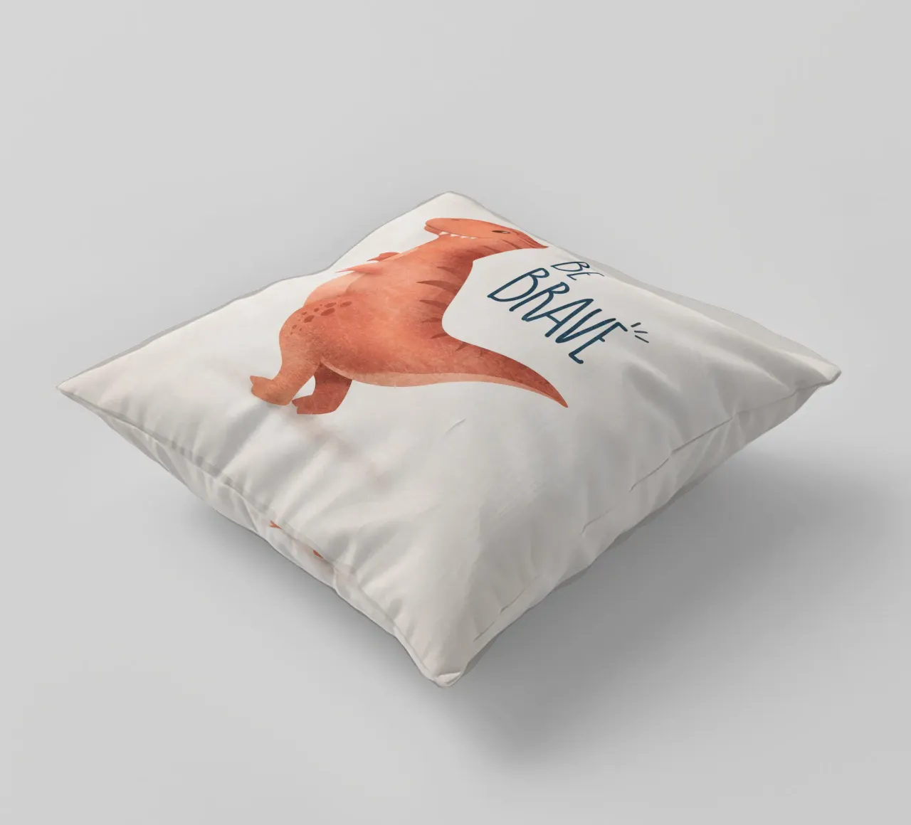 Emel Tunaboylu - Dino - Be Brave cuscino da The Artcircle